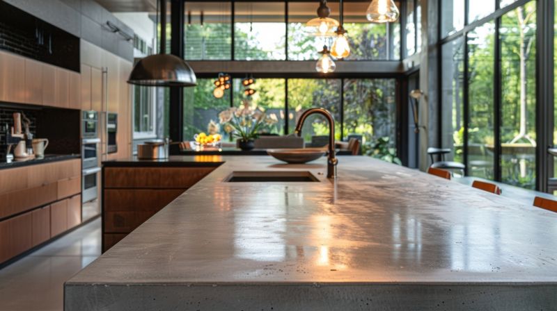 Poured Countertop Installation in Napa, CA
